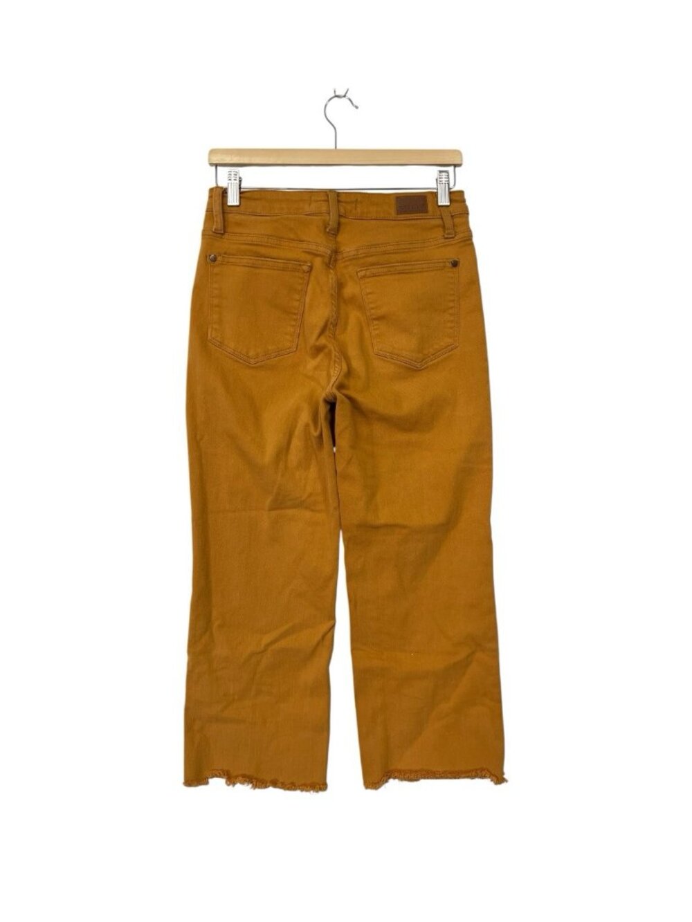 Judy Blue High Rise Cropped Jeans Size 28 Gold Yellow Button Fly - Picture 3 of 8